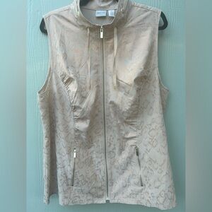 Zenergy by Chico's Beige Patterned Vest